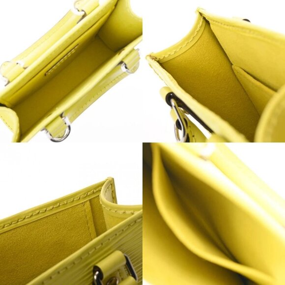 LOUIS VUITTON Epi Petit Sac Plat 2WAY Jaune Sedra - Picture 11 of 12